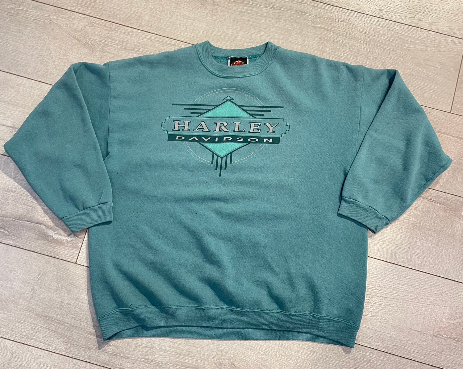 Vintage Harley Davidson Sweatshirt in Turquoise