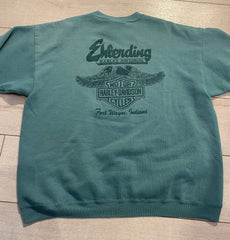 Vintage Harley Davidson Sweatshirt in Turquoise