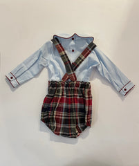 Fireplace Romper Set with Peter Pan Boy Shirt