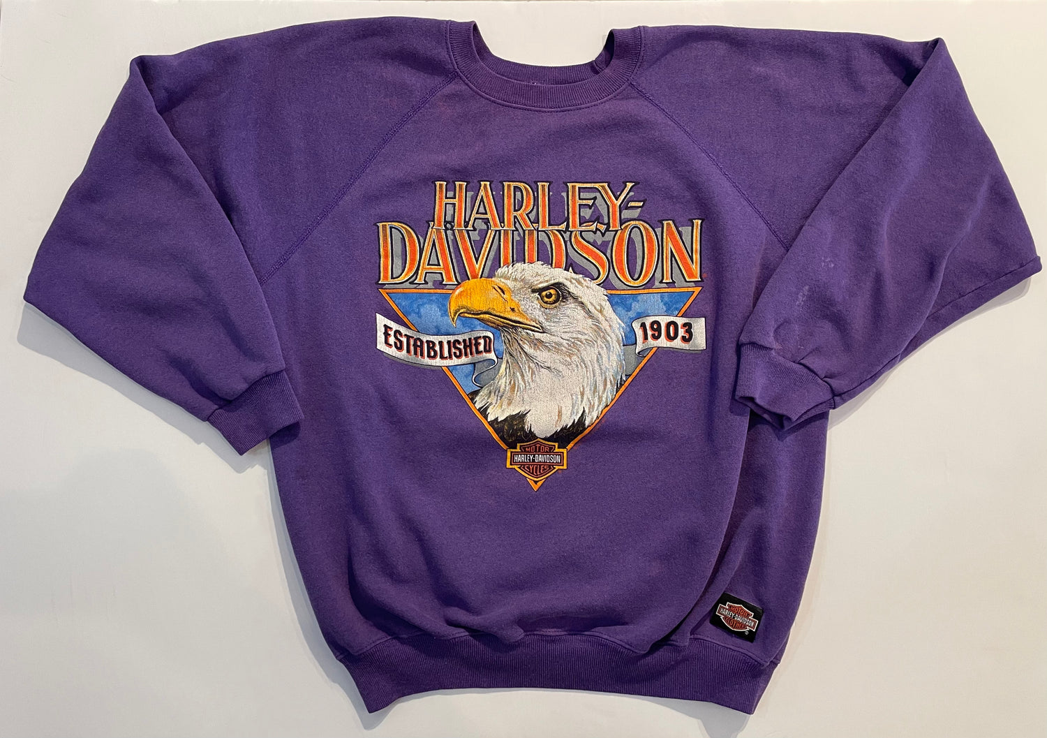 Vintage Harley Davidson Eagle Sweatshirt in Purple
