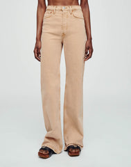 70s Ultra High Rise Wide Leg in Washed Khaki