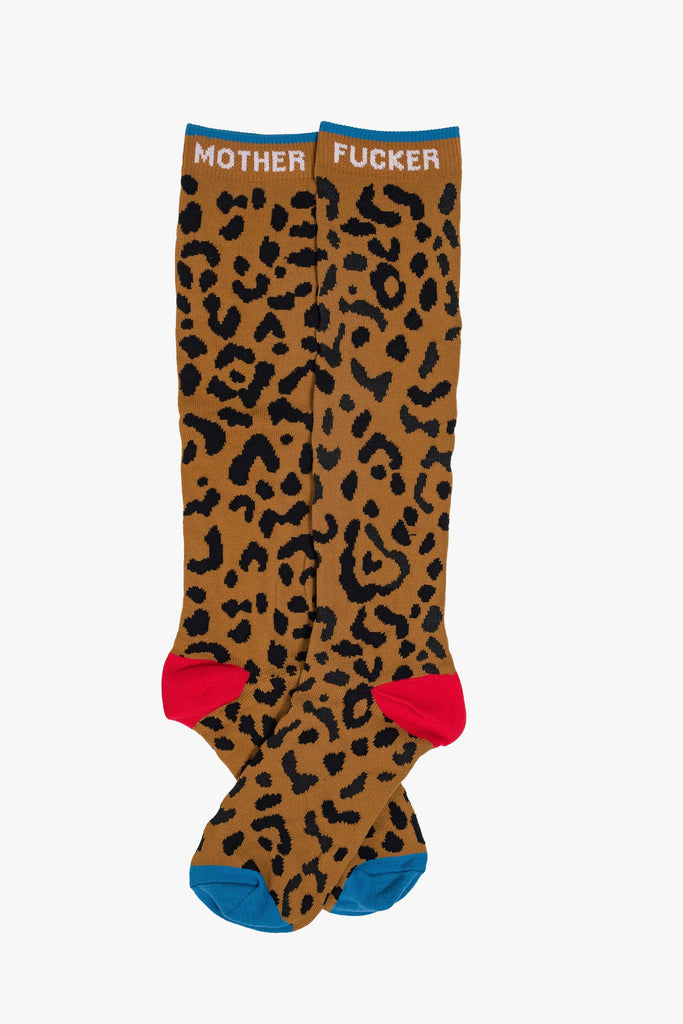 High Stepper Socks in Leopard "Mother F*cker"