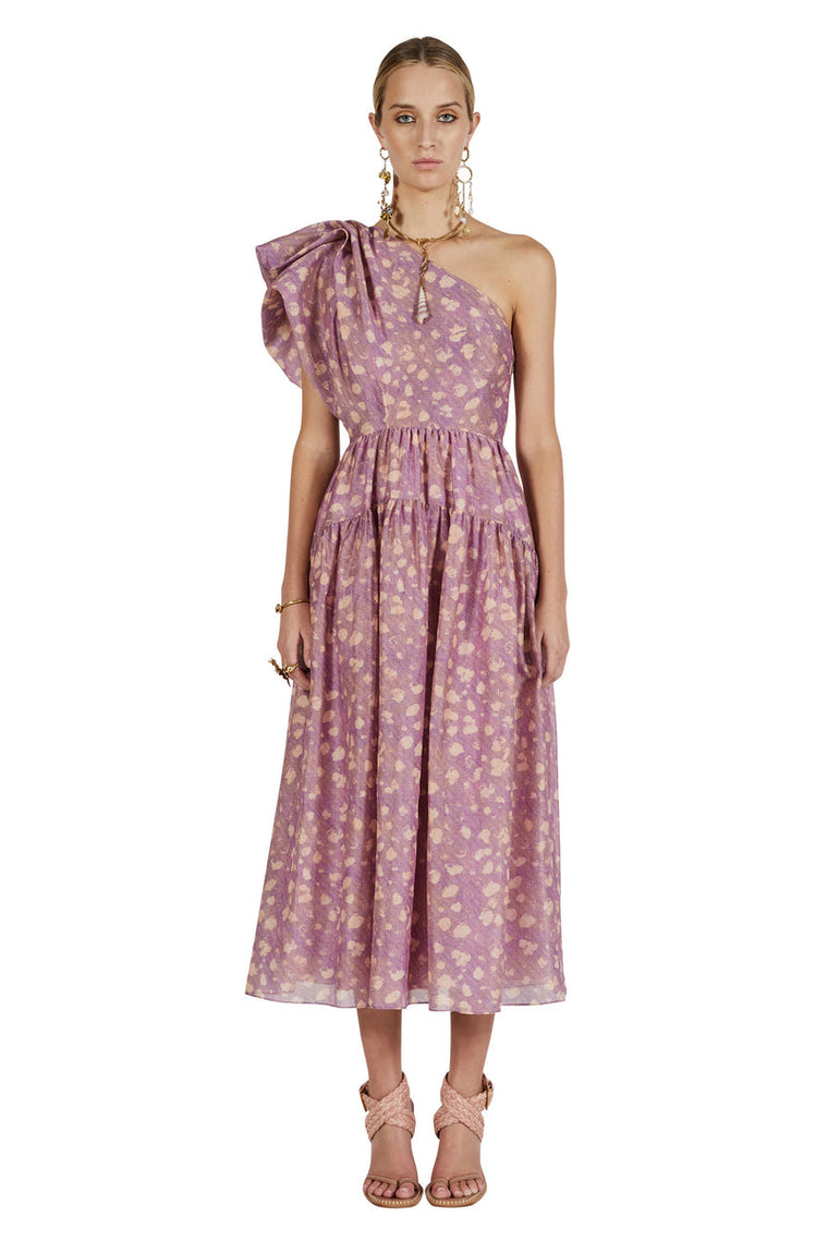 Athena Dress One Strap in Lavender