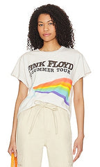 Pink Floyd Airbrush Crew Tee in Vintage White