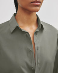 Gaia Slim Shirt in Admiral Green