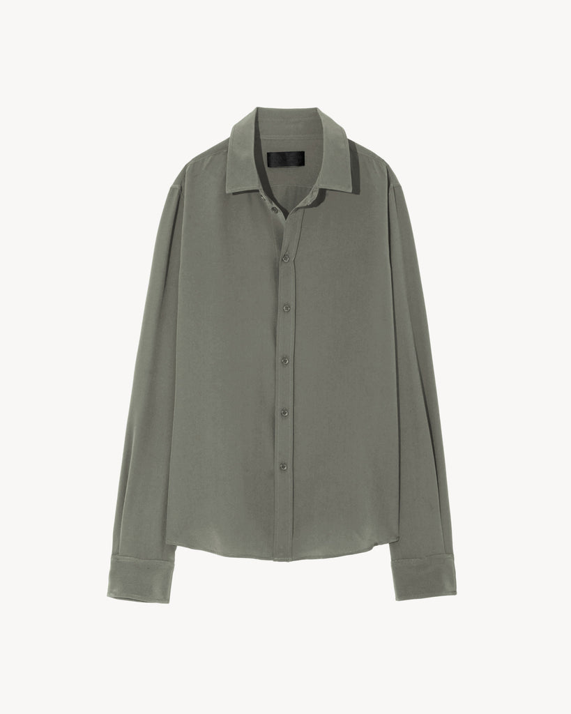 Gaia Slim Shirt in Admiral Green