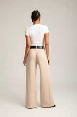 Pleated Trouser in Beige