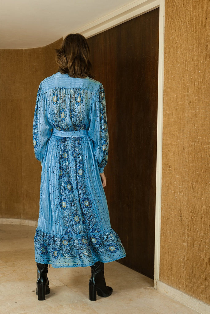 Phillipa Dress in Blue Topaz Print