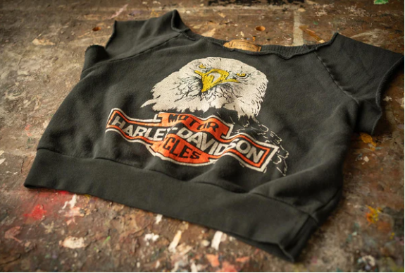 Harley Davidson Eagle Cut Sweatshirt in Coal