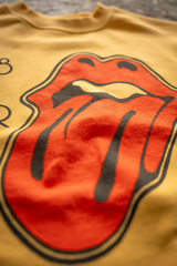Rolling Stones 1978 U.S. Tour Short Sleeve Sweatshirt in Golden Rod