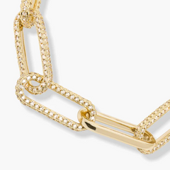 Carrie Pavé  Chain Necklace in Gold