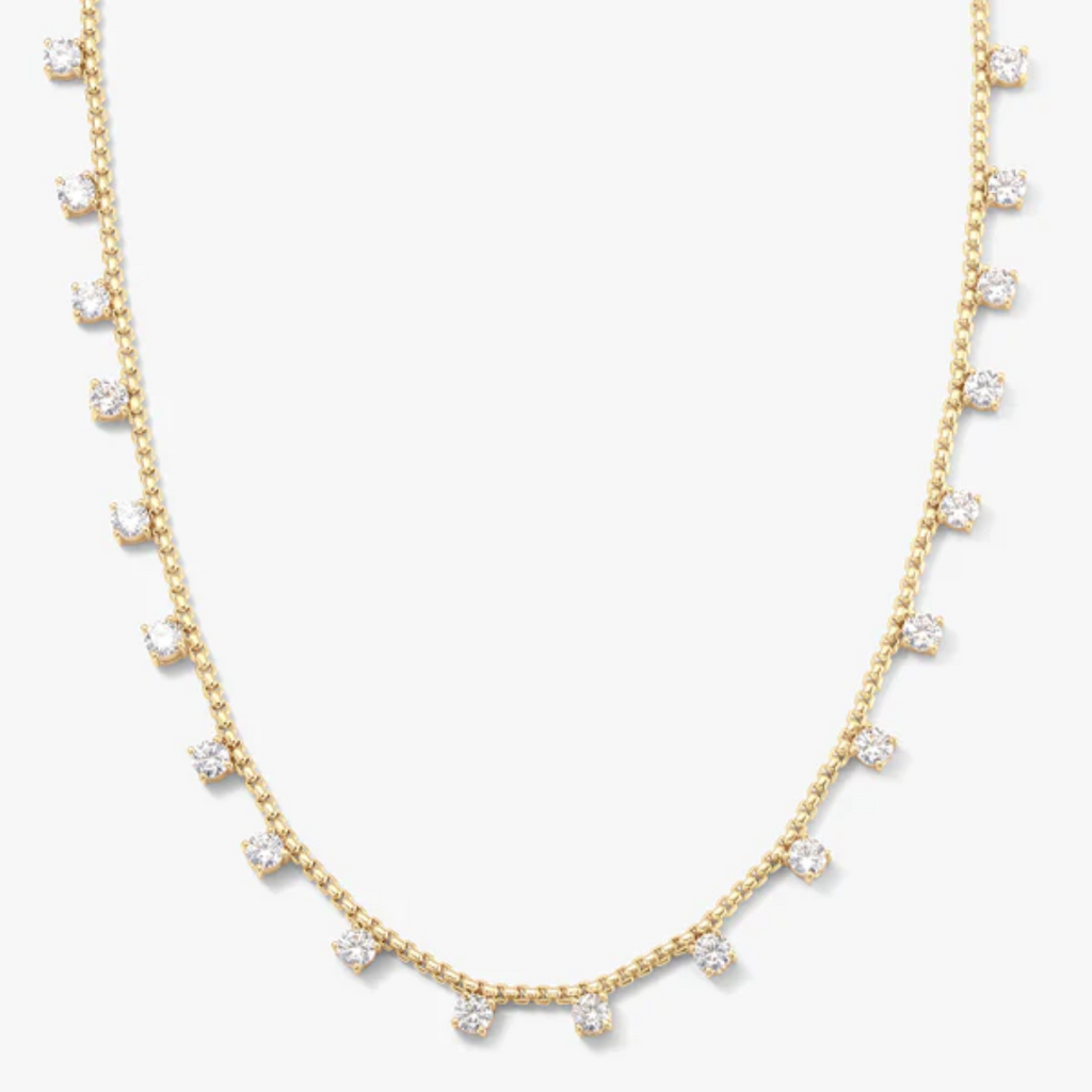 Lavish Necklace in Gold/White Diamondettes