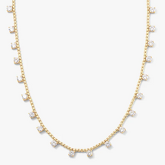 Lavish Necklace in Gold/White Diamondettes