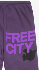 Large Sweatpants In Purple Plant