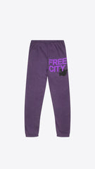 Large Sweatpants In Purple Plant