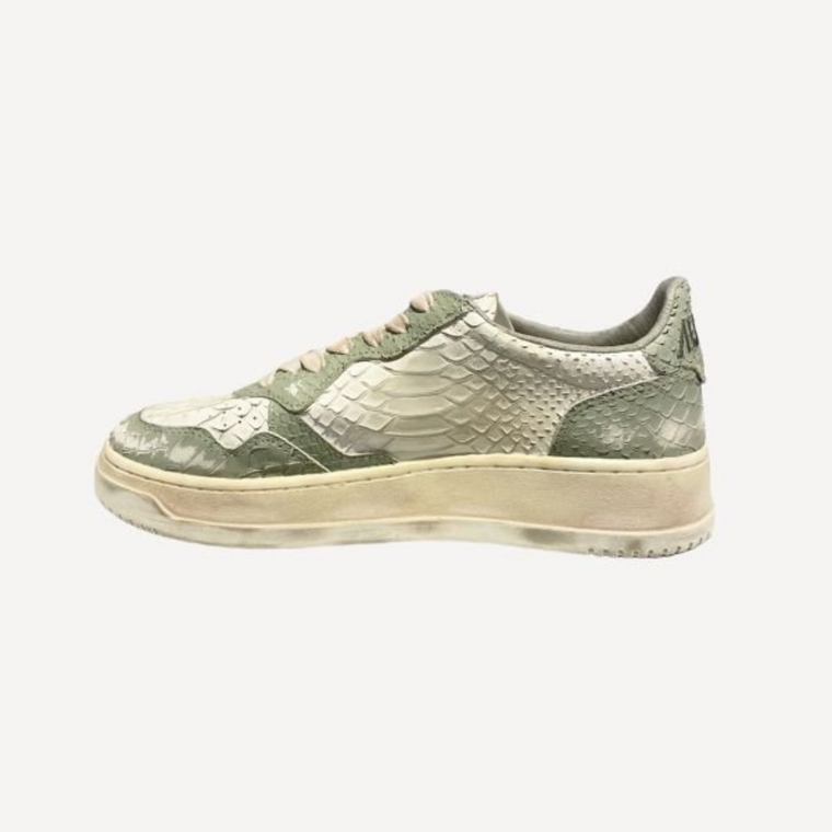 Super Low Vintage Python in White/Sage