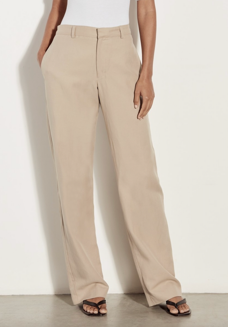 Twill Straight Leg Trouser in Clay