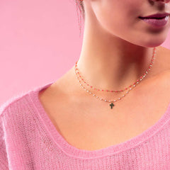 Gigi Classic Necklace 16.5” in Pink