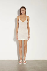 Linen Knit Everywhere Dress in Ecru