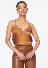 Racer Charmeuse Cami in Toffee