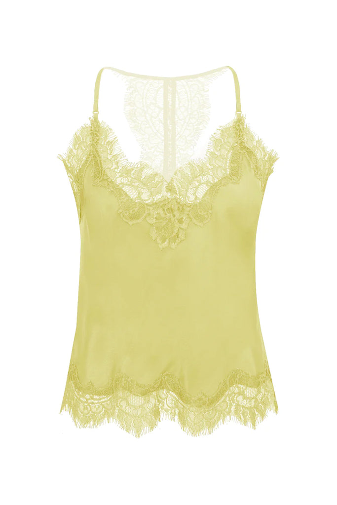Lucy Cropped Cami in Acid Yellow