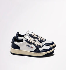 Medalist Low Leather in White/Black