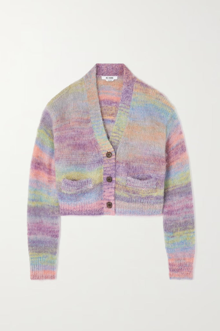 90s Crop Oversized Cardigan