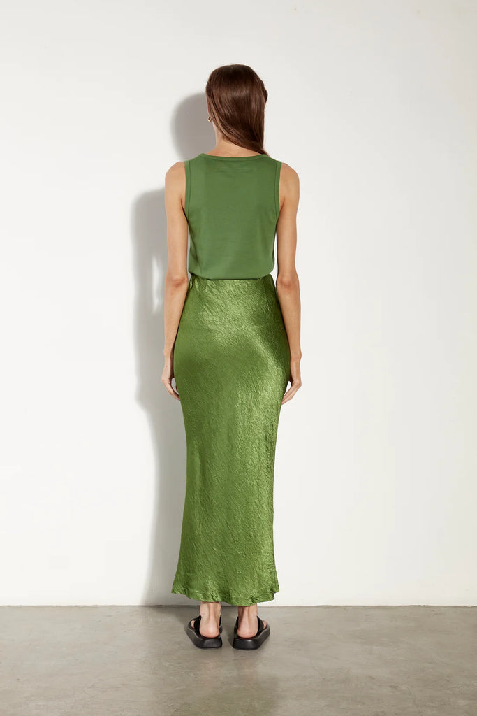 Supima Cotton U Tank in Grass Green