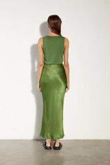 Supima Cotton U Tank in Grass Green