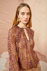 Pauline Blouse in Pomegranate