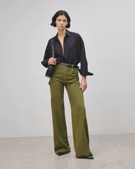 Quentin Pant in Olive Green