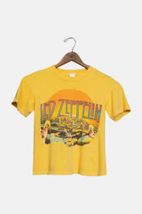Led Zeppelin "Holy" Crop Tee in Lemon