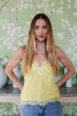 Lucy Cropped Cami in Acid Yellow