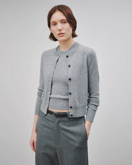 March Cardigan in Melange Grey