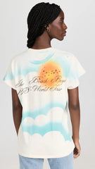 Beach Boys Airbrush Crew Tee in Dirty White