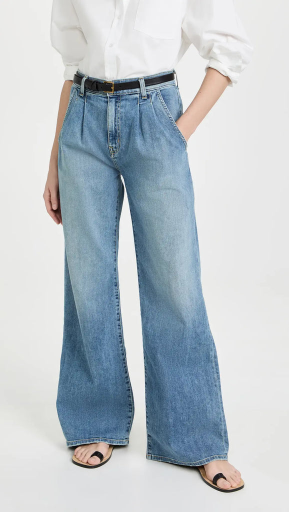 Flora Trouser Jean in Faded Wash