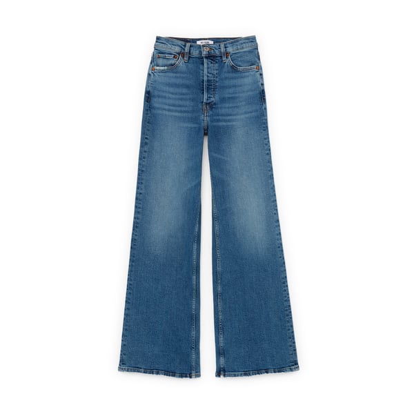 70s Ultra High Rise Wide Leg in Indigo Storm