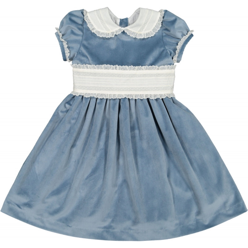Dusty Blue Velvet Dress