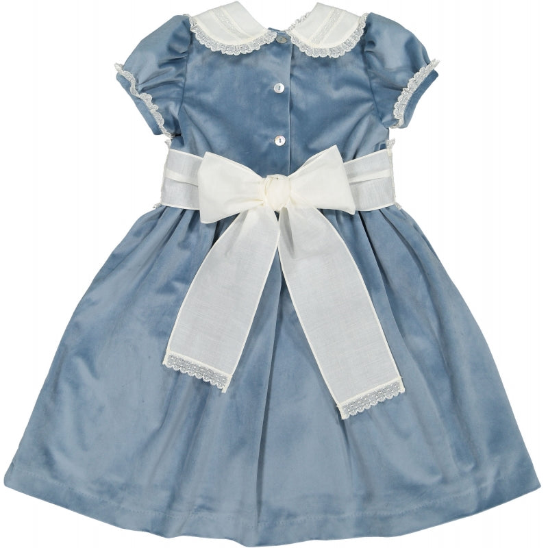 Dusty Blue Velvet Dress